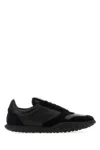 Jil Sander Suede Panel Round Toe Rubber Sole Sneakers