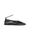 Jil Sander Ring Whipstitch-trimmed Leather Ballet Flats