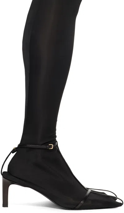 Jil Sander Black Nylon Boots In 001 Black (black Soc