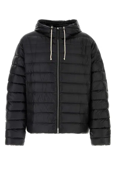 Jil Sander Black Nylon Down Jacket In 001