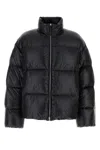 Jil Sander Nylon Down Puffer Jacket With High Collar In Black