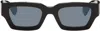 Jil Sander Black Oliver Peoples Rectangular 'edition 6' Sunglasses In Black