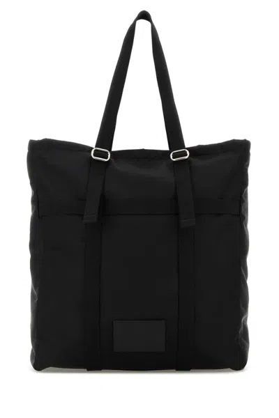 JIL SANDER BLACK OUTDOOR TOTE BAG