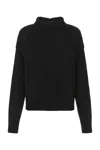 Jil Sander Black Oversize Sweater In Black