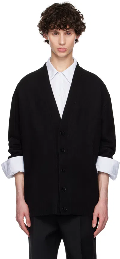 Jil Sander Black Oversized Cardigan In 001 Black