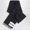 Jil Sander Black Padded Scarf With Logo In Black
