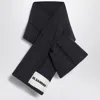 Jil Sander Black Padded Scarf With Logo In Black