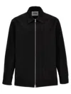 Jil Sander Black Wool Coat With Oversized Sleeves In Black