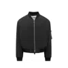 Jil Sander Black Polyester Bomber In Blue