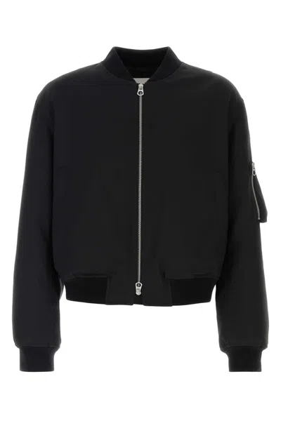 Jil Sander Black Polyester Bomber Jacket In 001