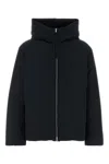 Jil Sander Insulated Hooded Long Sleeve Outerwear In Black