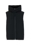 Jil Sander Insulated Sleeveless High Collar Jacket In Black