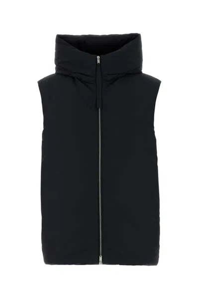 JIL SANDER BLACK POLYESTER DOWN JACKET