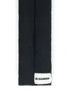 Jil Sander Black Polyester Scarf Men In Blue