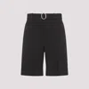 Jil Sander Belted Bermuda Shorts In Black