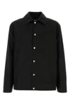 Jil Sander Black Shirt-jacket With Logo
