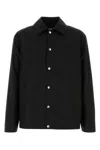 Jil Sander Poplin Jacket With Long Sleeves And Collar In Black