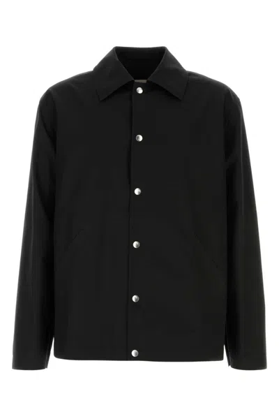 JIL SANDER BLACK POPLIN JACKET