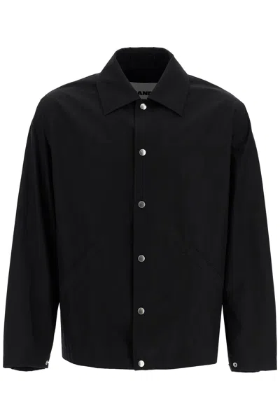 JIL SANDER JIL SANDER BLACK POPLIN JACKET