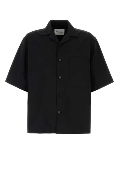 Jil Sander Black Poplin Shirt