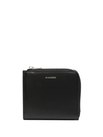 Jil Sander Black Portafoglio Zip Around Wallet