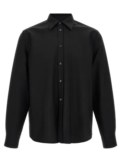 JIL SANDER MEN BLACK REGULAR SOLID SHIRT