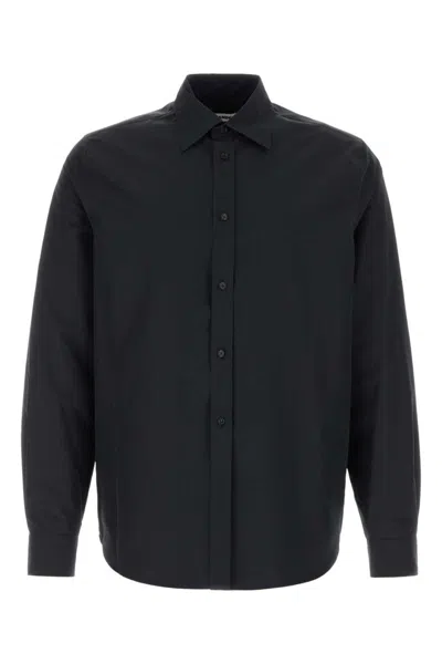 JIL SANDER BLACK REGULAR SOLID SHIRT
