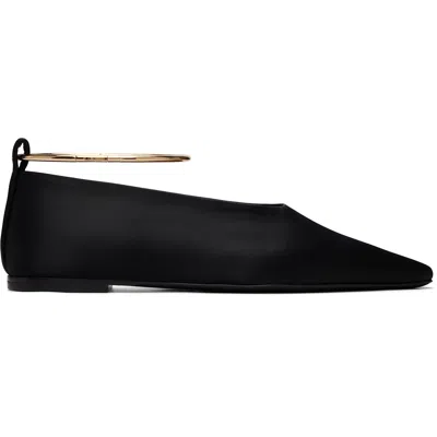 Jil Sander Black Ring Ballerina Flats