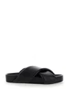 Jil Sander Black Sandals With Criss Cros Bands