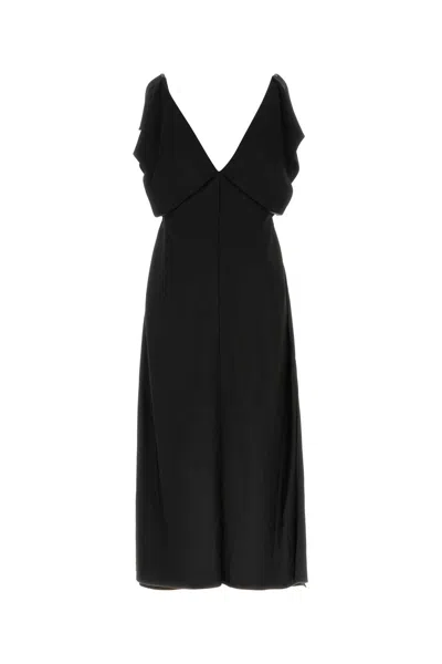 Jil Sander Black Satin Dress