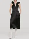 Jil Sander Black Satin Dress In Black