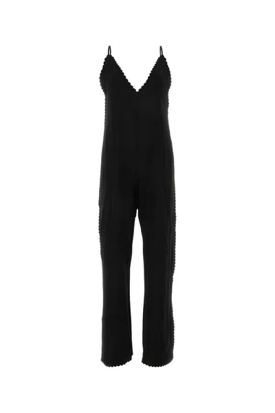 Jil Sander Black Satin Jumpsuit