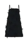 Jil Sander A-line Mini Dress Featuring Spaghetti Straps In Black