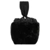 Jil Sander Drawstring Leather Bucket Bag In Black