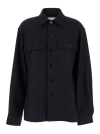 Jil Sander Black Shirt With Buttons In Black