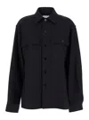 Jil Sander Black Shirt With Buttons In Black