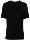 JIL SANDER BLACK SHORT-SLEEVE COTTON T-SHIRT WITH LOGO