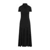 Jil Sander High-neck Viscose Midi Dress In Black