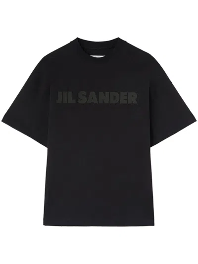 Jil Sander Logo T-shirt In Black