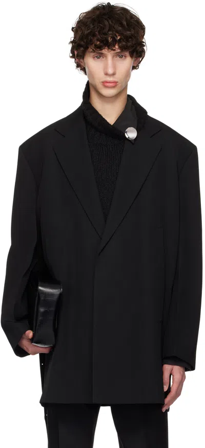 Jil Sander Black Single-breasted Blazer In 001 Black