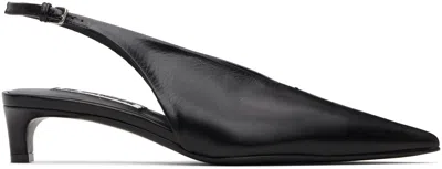 Jil Sander Black Slingback Heels