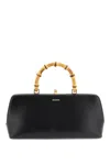 Jil Sander Black Small Goji Bamboo Bag In Nero