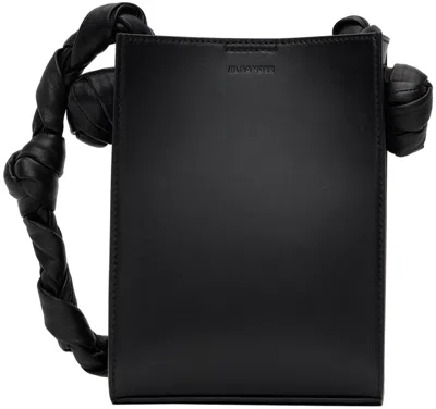 Jil Sander Black Small Tangle Shoulder Bag In 001 Black