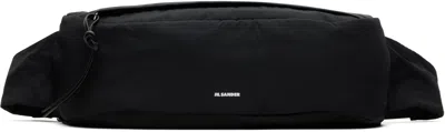 JIL SANDER BLACK SOFT BELT BAG