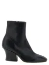 Jil Sander Black Solid Almond Toe Boots In Black