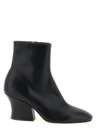 Jil Sander Black Solid Almond Toe Boots