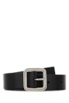 Jil Sander Women Black Leather Belt In Black