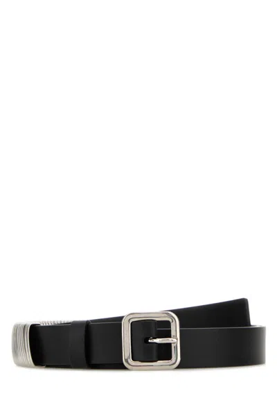 JIL SANDER WOMEN BLACK SQUARE BUCKLE BELT, ONESIZE LUXURY BELTS FOR WOMEN DARVEYS