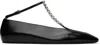 Jil Sander Crystal-embellished Ballet Flats Black In 001 Black