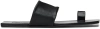 Jil Sander Square Open-toe Leather Sandals In 001 Black